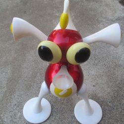 Zizzle IZ ALIEN MUSICAL TOY Interactive Sounds/ Lights MP3 audio input Works!
This is the rare LARGE VERSION (approx 10" inches tall).
