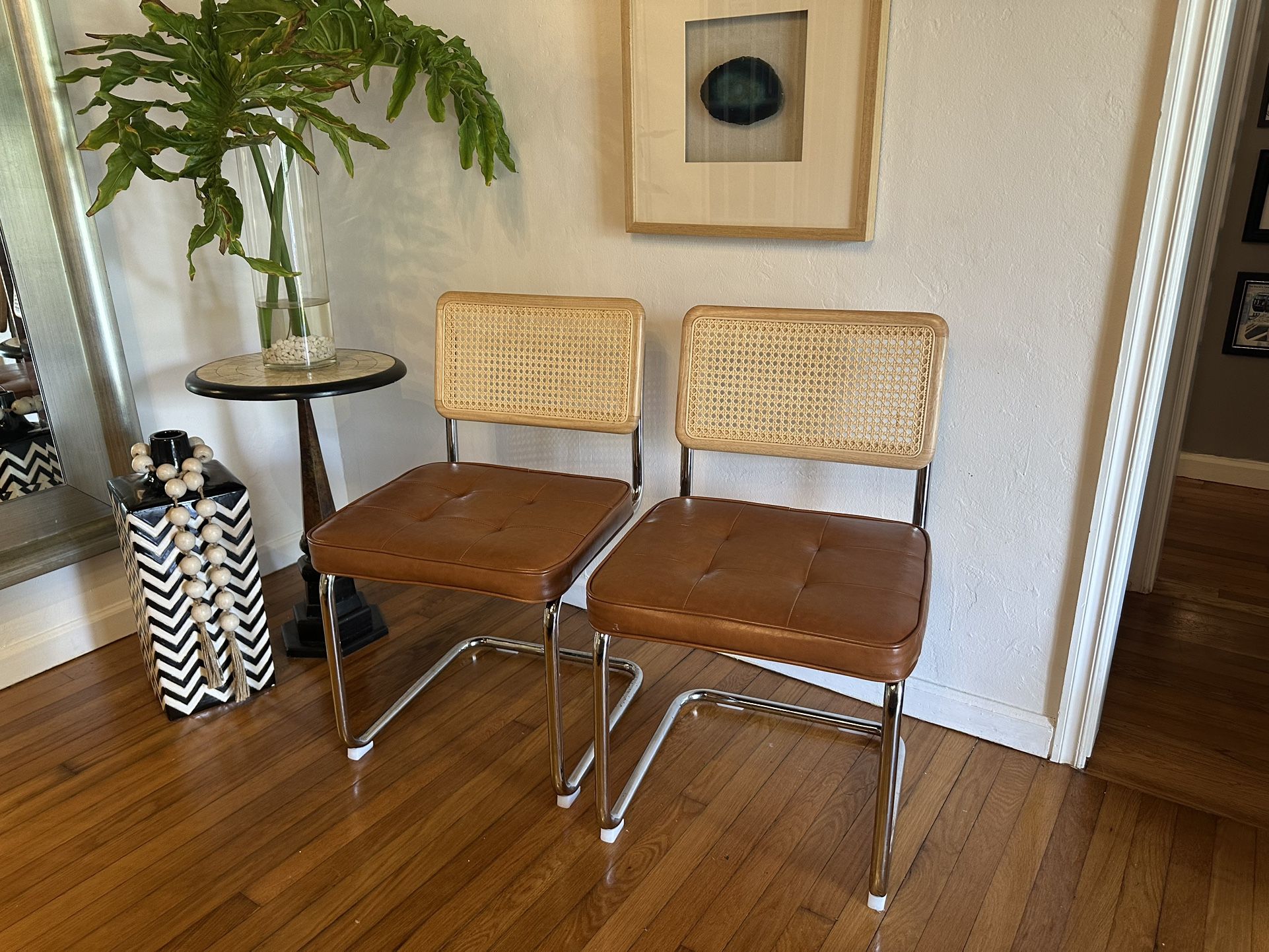 Set Of 2 Mid Century Modern Tufted Chairs - $120