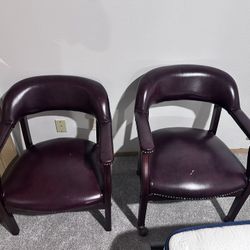 Leather chairs 