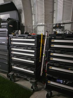 Dewalt toolboxes.