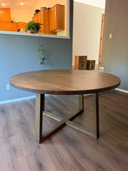 IKEA Oak Wood Round Dining Table