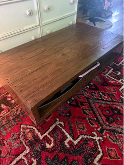 Solid wood center table coffee table
