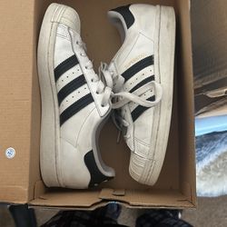 white adidas superstars