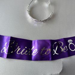 Bride To Be Sash And Crown