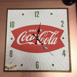 Vintage working Coca Cola Clock