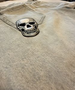 Baggy Jeans With Skull Patch
