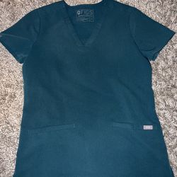 FIGS Scrub Set XXS/T Sumaiya Slim H Wasted Caribbean Blue Teal Jogger Casma Top