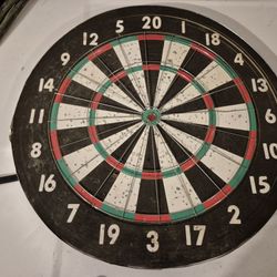 18" Wide 2 Sided Dart Board - Used But If You Got The Darts, Can Use This As A Spare Dartboard