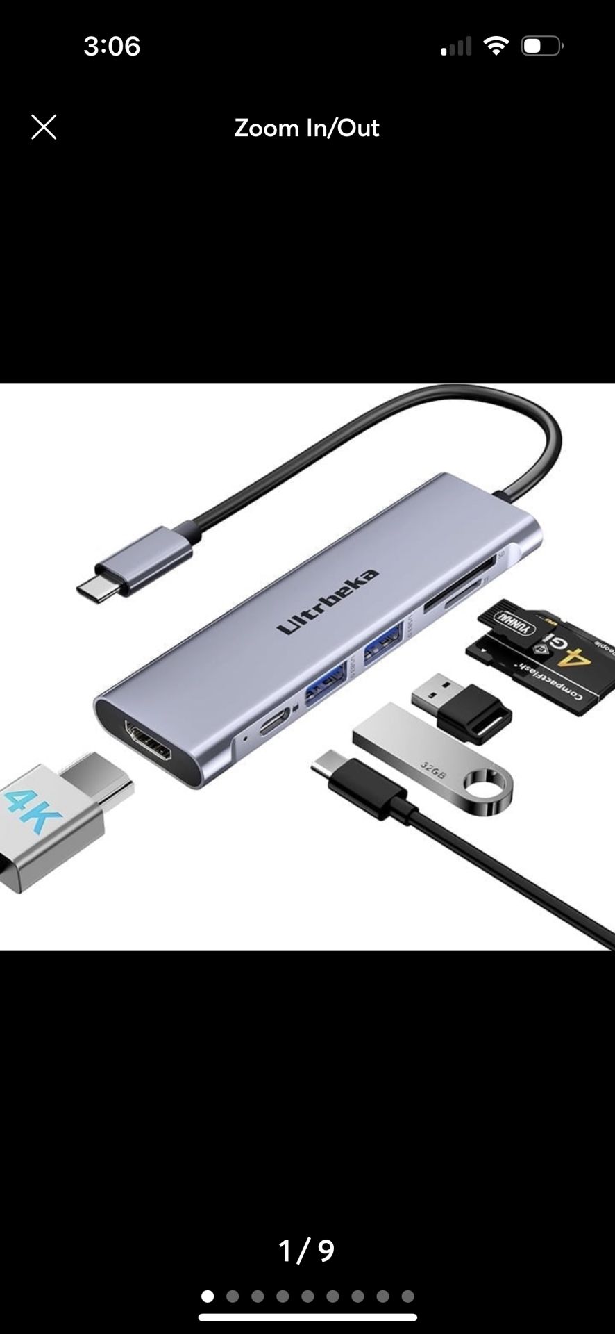 7 in 1 Multiport USB-C Hub Type C To USB 3.0 4K HDMI Adapter For Macbook Pro