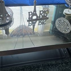 Mirrored Coffe Table Wt End Tables 