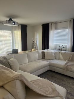 Custom made white couch