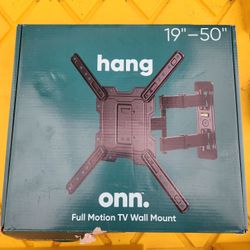 onn Full Motion TV Wall Mount for 19" to 50" TVs, UL Listed, swivel ±45°, up to +5/-15°Tilting