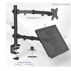 Computer Monitor And Laptop Desk Mount