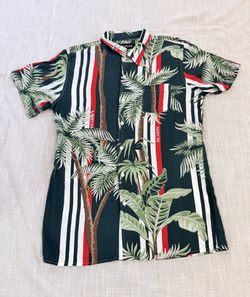 Men’s Floral Woven Shirt Large