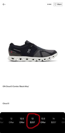 On Cloud 5 Combo 'Black Alloy'