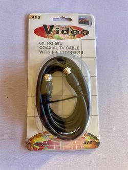 6’ RG 59U Coaxial TV Cable