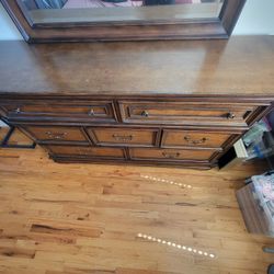 Oak Dresser With Mirror 