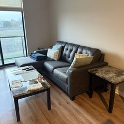 Black Leather Sofa