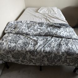 Bed Frame with IKEA Mattress  - Just Like New
