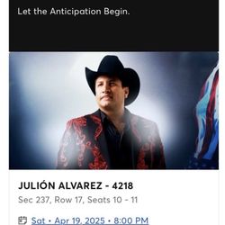 Boletos Para Julion Alvarez 