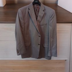 Paul Fredrick Men 100% Wool Grey Size 48R Blazer