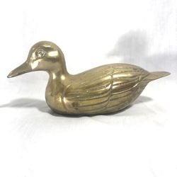 Vintage Brass Duck Figurine