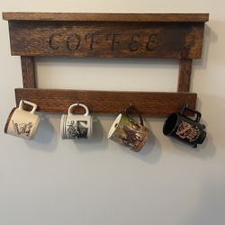 Wooden Coffee Mug Holder