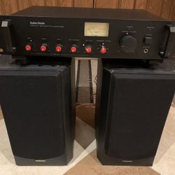  VINTAGE RADIO SHACK 4-CHANNEL MIXER (MPA-101) AND TECHWOOD SPEAKERS 