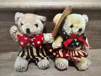 July 4th Patriotic Teddy Bear Pair