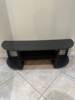 Modern Black TV Stand / Entertainment Center – 47” Media Console with Open Storage