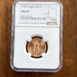 1/4 Oz $10 Gold Eagle MS69 