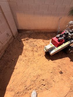 Stump/tree grinder. Stump/tree remover