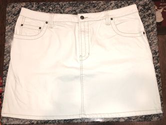 Off White Denim Mini Skirt