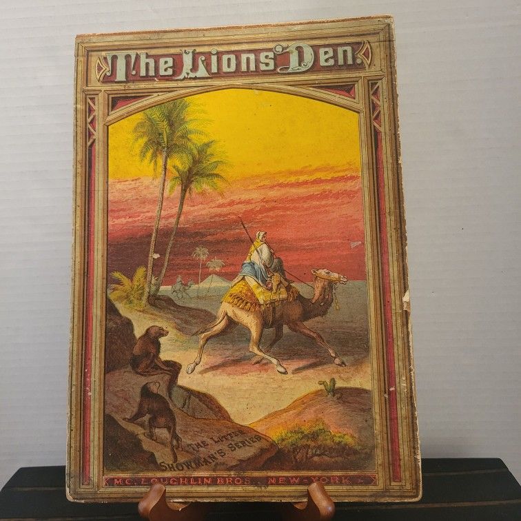 1884 Little Showman's Series Lion's Den Early PopUp Book Very Rare Lithograph
