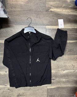 NWT Nike Air Jordan Big Kids Girls Jumpman Black Woven Taping Jacket 