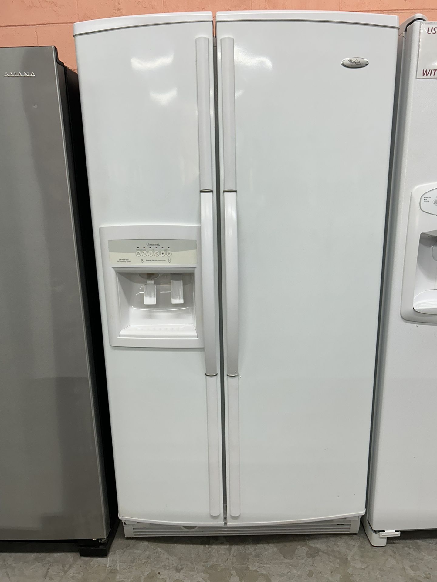 White Side By Side Refrigerator
