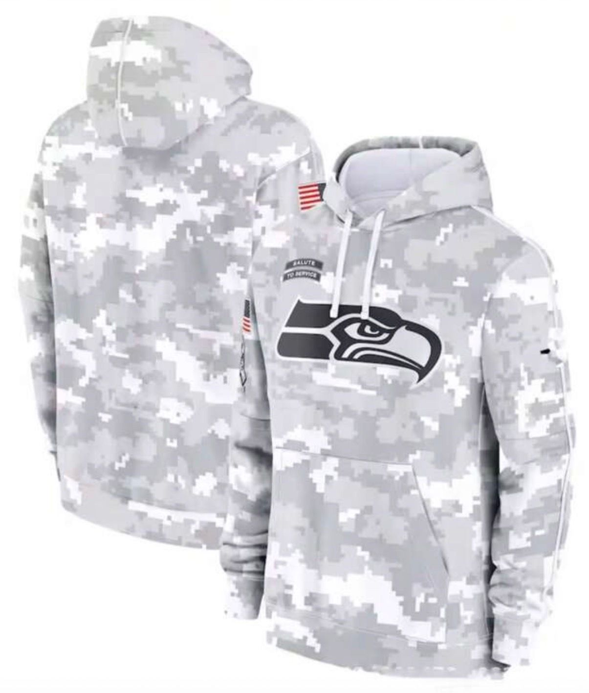 Seahawks gray camo hoodie Sm-5X while supplies last taking preorders 💙💚READ BELOW
