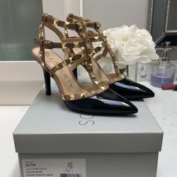 Brand New- Sole Society So- Tiia Black Adobe Heels