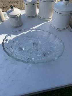 Large glass fruit bowl
