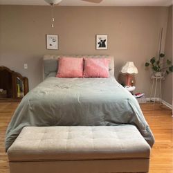 QUEEN BED FRAME BOX SPRING AND STORAGE CHASE