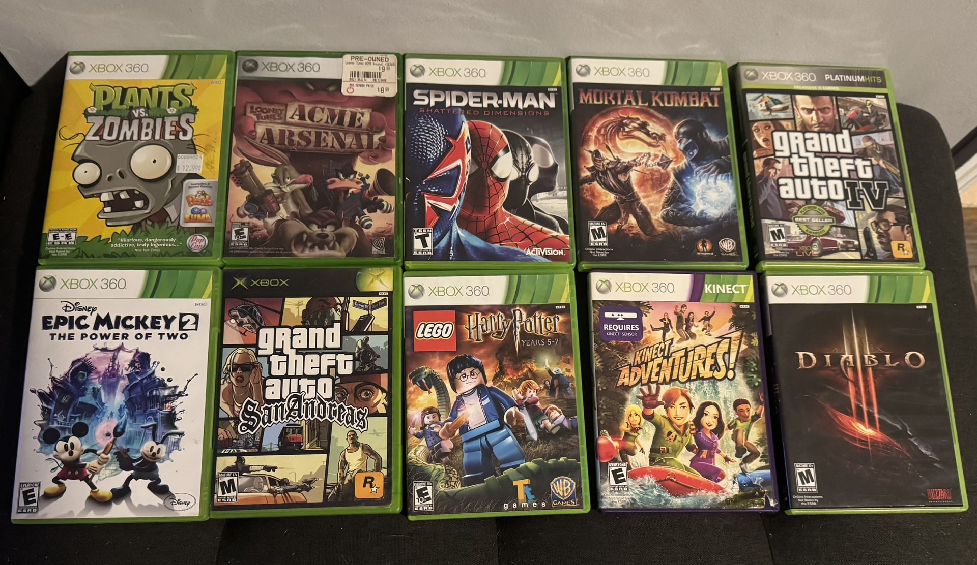 Xbox 360 Games Plus 1 Xbox Original