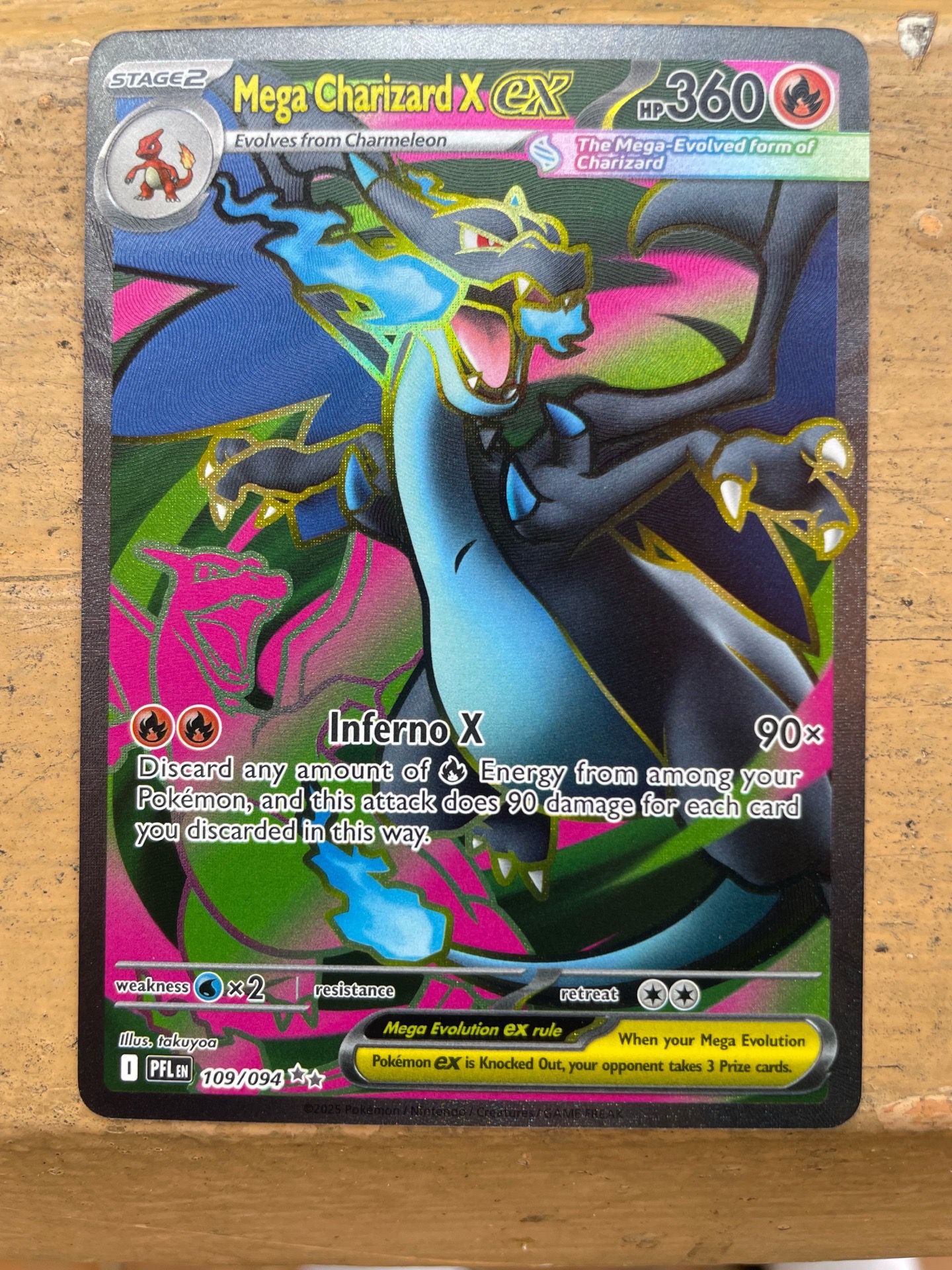 Pokemon Charizard ex full art mega evolution mint