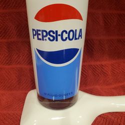 Vintage Collectible Pepsi-Cola Branded 12 Oz Drinking Glass