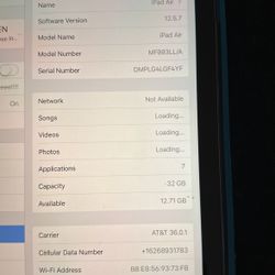 Apple iPad Air 1st Gen With Cellular AT&T