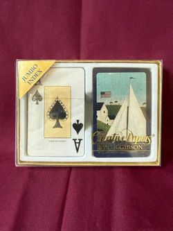 Creative Papers by CRGibson Jumbo Index  “Coastal Breeze” Double Deck Playing Cards