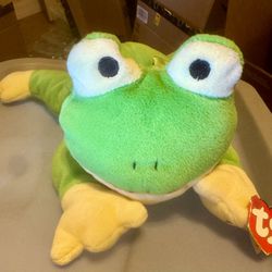  Beanie Baby Ribbit Pillow Pals Stuffed Frog