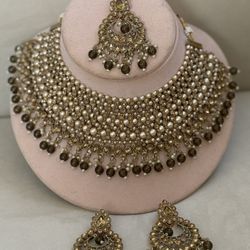 Indian Traditional Kundan Necklace Set Ethnic Wedding Party Designer Jewelry