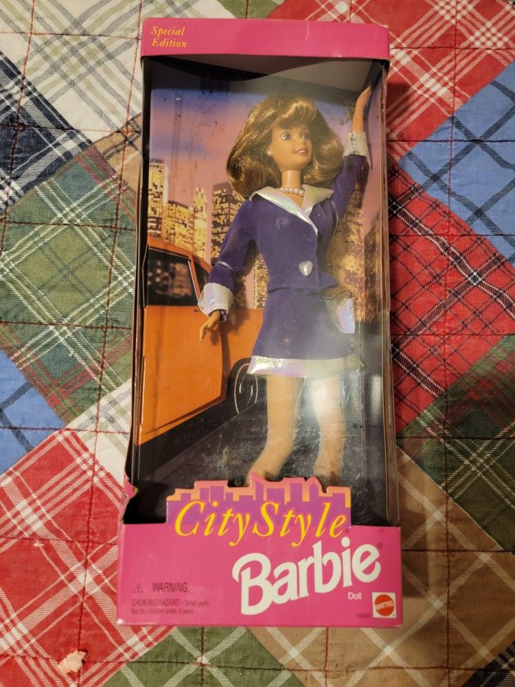 1997 Mattel | City Style Barbie Doll | Purple Suit