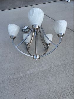 5 Light Brushed Nickel Chandelier