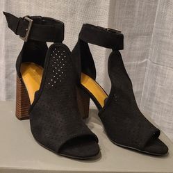 Women's Suede Peep Toe Booties